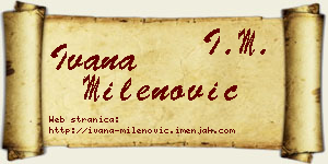 Ivana Milenović vizit kartica